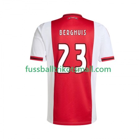 Fußballtrikots Ajax Amsterdam Steven Berghuis 23 2025-2026 Kurzarm Heimtrikotsatz kaufen